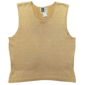 Vintage LB Essentials Gold Sleeveless Tank Top L